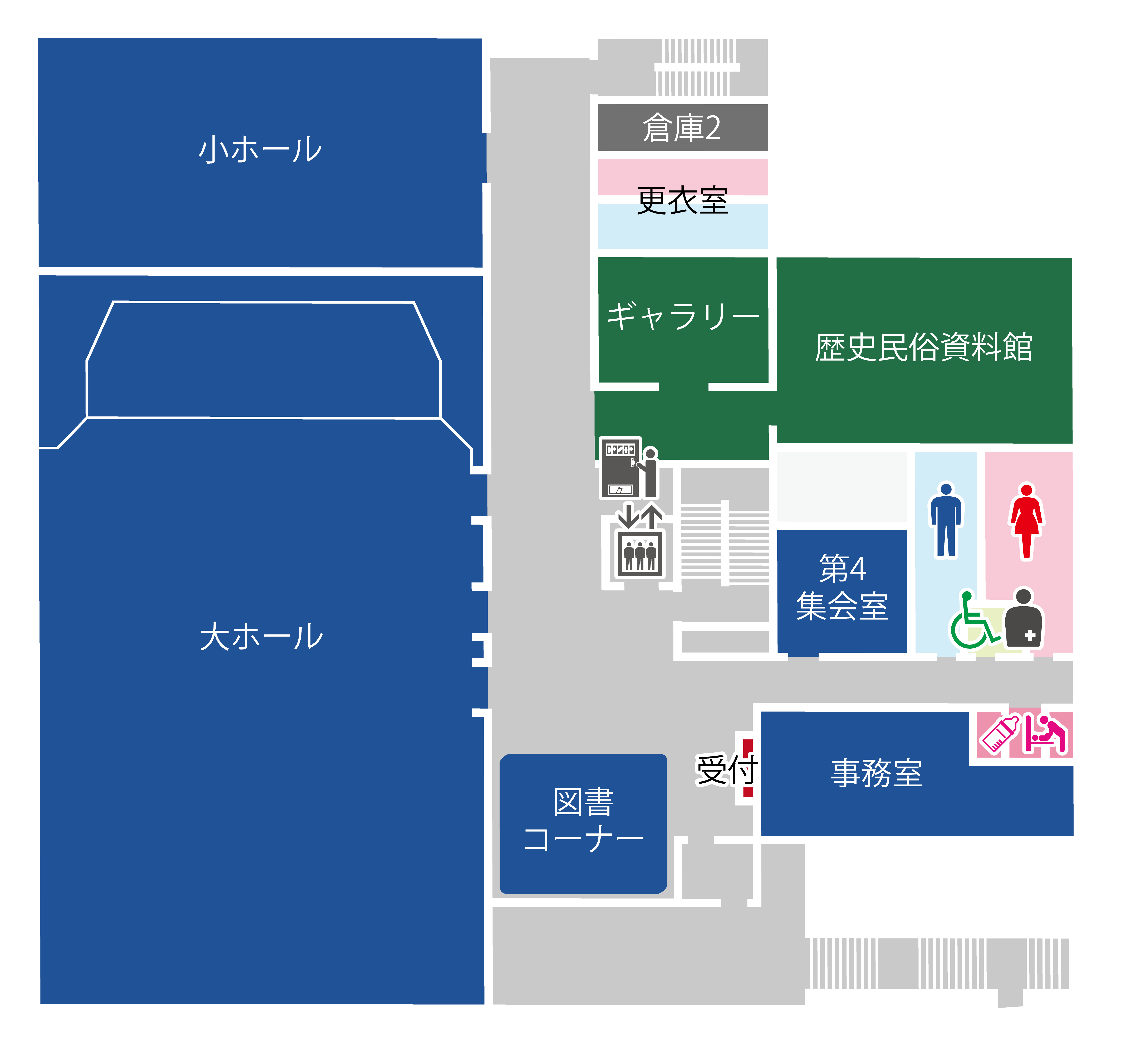 府中公民館2階フロア図