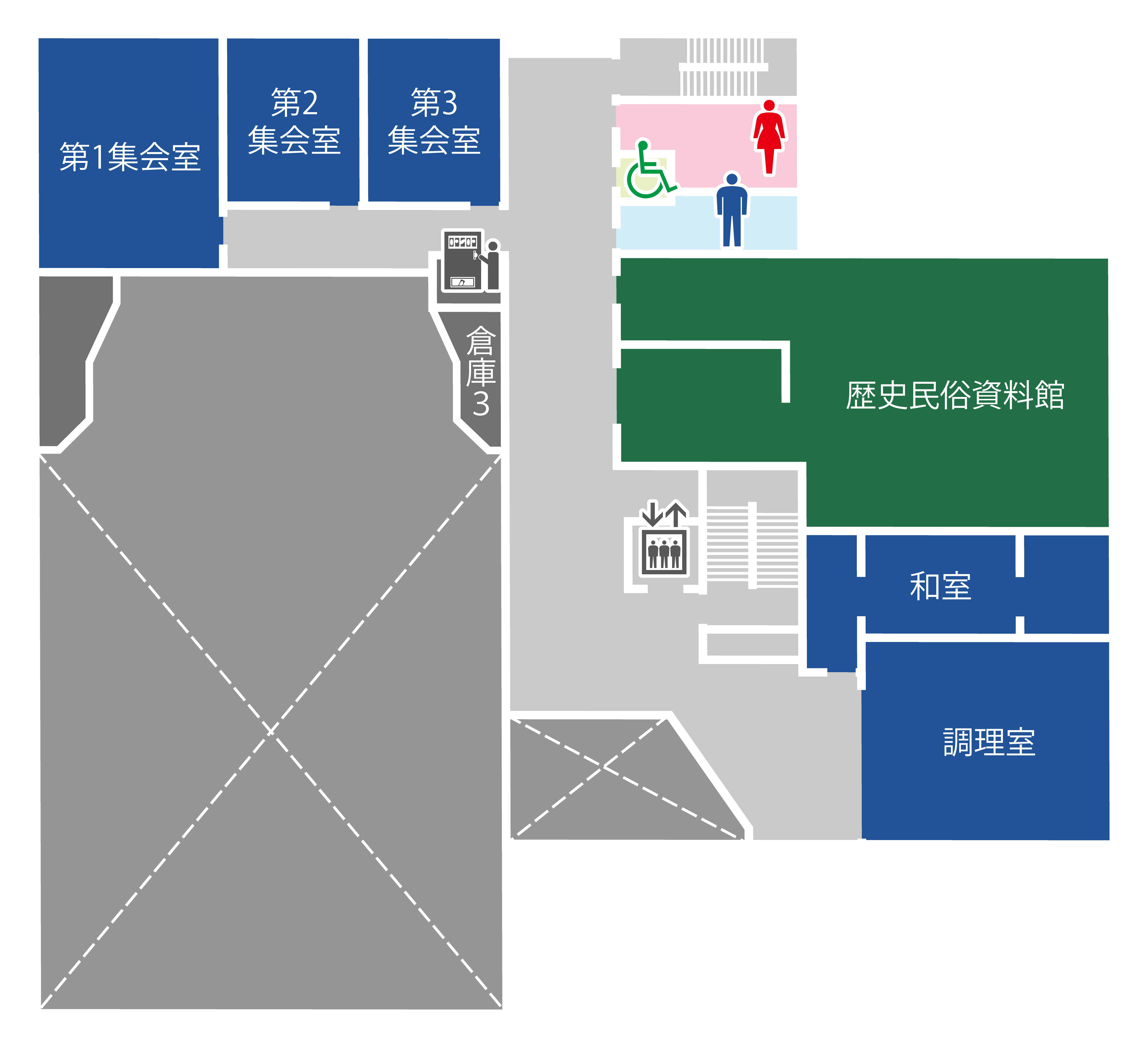 府中公民館3階フロア図