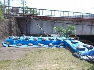 現地の改良積み土のう工法の結果