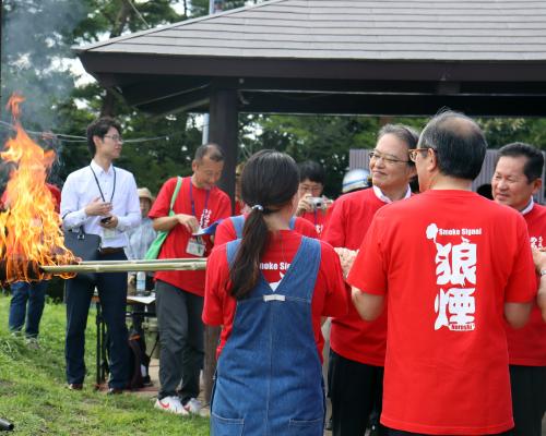 点火式の様子
