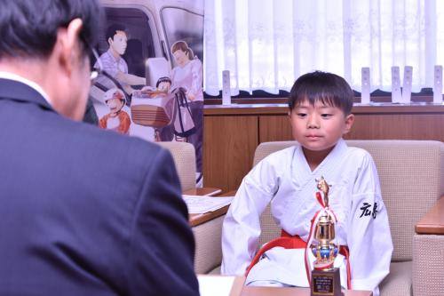 意気込みを語る佐々木櫂くん