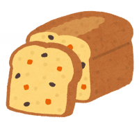 フルーツパウンドケーキのイラスト