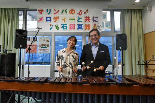 石田真知さんと寺尾町長