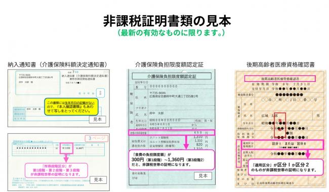 非課税証明書類の見本