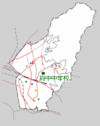 府中中学校の位置