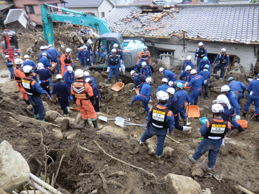 平成26年8月豪雨広島土砂災害の応援の様子