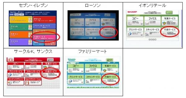 端末行政サービスボタン画面の見本画像